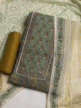 Printed Cotton Blend Unstitched Suit With Dupatta